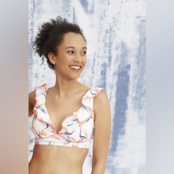 New with Tags Time & Tru Birds of Paradise Bikini Top Size Small (4/6) - Picture 6 of 7